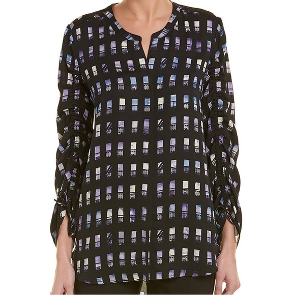 NIC + ZOE City Window Women’s Long Sleeve Blouse | Size MP - Picture 1 of 9